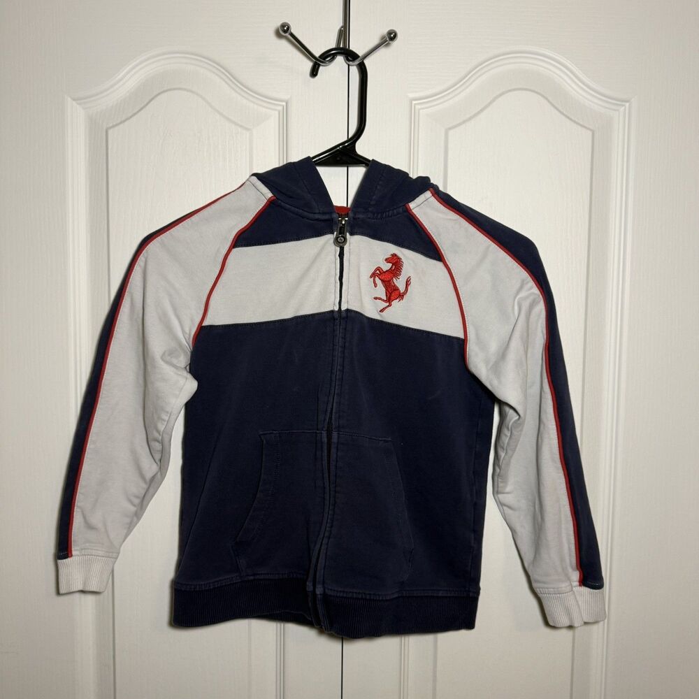 Ferrari Jacket Boys Size 6 Full Zip Hoodie Jacket Italia Formula F1